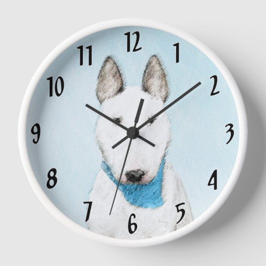 Bull Terrier Painting - Cute Original Dog Art (Voorkant)