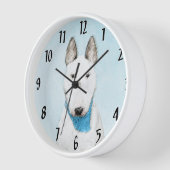 Bull Terrier Painting - Cute Original Dog Art (Hoek)