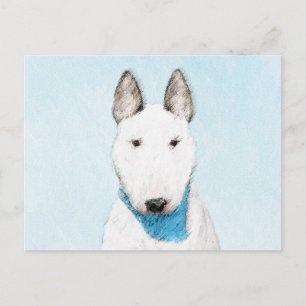 Bull Terrier Painting - Cute Original Dog Art Briefkaart