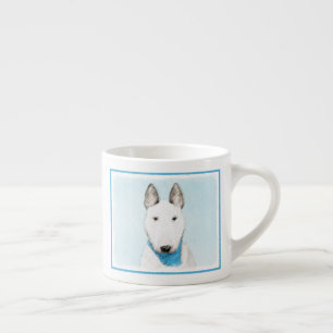 Bull Terrier Painting - Cute Original Dog Art Espresso Kop