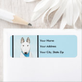 Bull Terrier Painting - Cute Original Dog Art Etiket (Insitu)