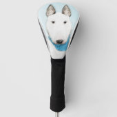 Bull Terrier Painting - Cute Original Dog Art Golfheadcover (Voorkant)