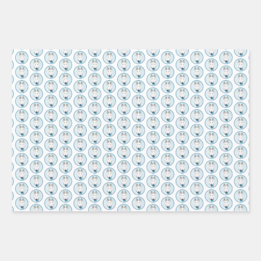 Bull Terrier Painting - Cute Original Dog Art Inpakpapier Vel (Voorkant 2)