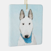 Bull Terrier Painting - Cute Original Dog Art Keramisch Ornament (Rechts)