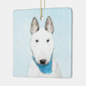 Bull Terrier Painting - Cute Original Dog Art Keramisch Ornament (Links)