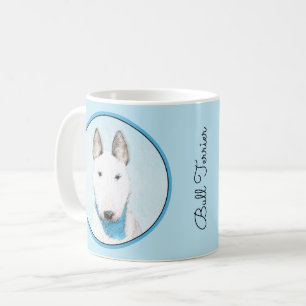 Bull Terrier Painting - Cute Original Dog Art Koffiemok