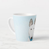 Bull Terrier Painting - Cute Original Dog Art Latte Mok (Linkerhoek)