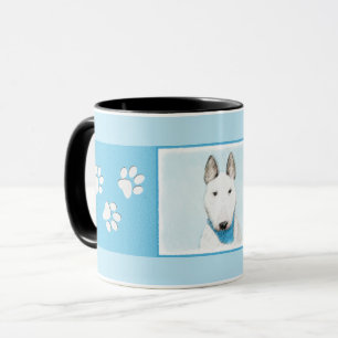 Bull Terrier Painting - Cute Original Dog Art Mok