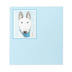 Bull Terrier Painting - Cute Original Dog Art Notitieblok