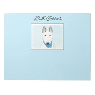 Bull Terrier Painting - Cute Original Dog Art Notitieblok