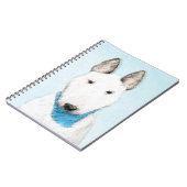 Bull Terrier Painting - Cute Original Dog Art Notitieboek (Linkerzijde)