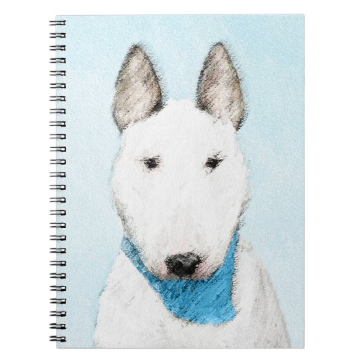Bull Terrier Painting - Cute Original Dog Art Notitieboek (Voorkant)