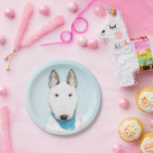 Bull Terrier Painting - Cute Original Dog Art Papieren Bordje (Feest)