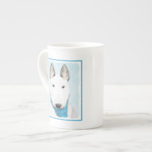 Bull Terrier Painting - Cute Original Dog Art Porselein Kop