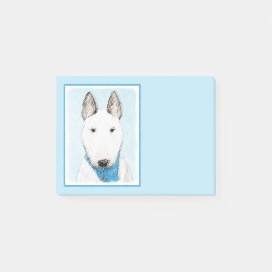 Bull Terrier Painting - Cute Original Dog Art Post-it® Notes (Voorkant)