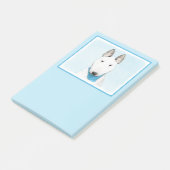 Bull Terrier Painting - Cute Original Dog Art Post-it® Notes (Schuin)