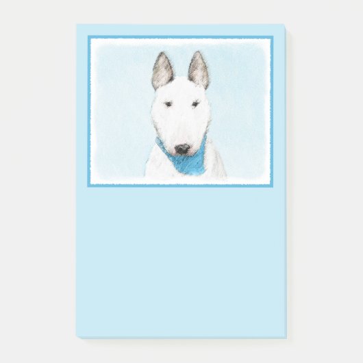 Bull Terrier Painting - Cute Original Dog Art Post-it® Notes (Voorkant)