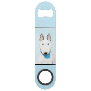Bull Terrier Painting - Cute Original Dog Art Speed Flessenopener