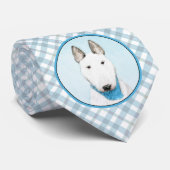Bull Terrier Painting - Cute Original Dog Art Stropdas (Opgerold)