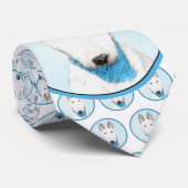 Bull Terrier Painting - Cute Original Dog Art Stropdas (Opgerold)