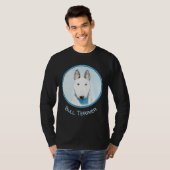Bull Terrier Painting - Cute Original Dog Art T-shirt (Voorkant volledig)
