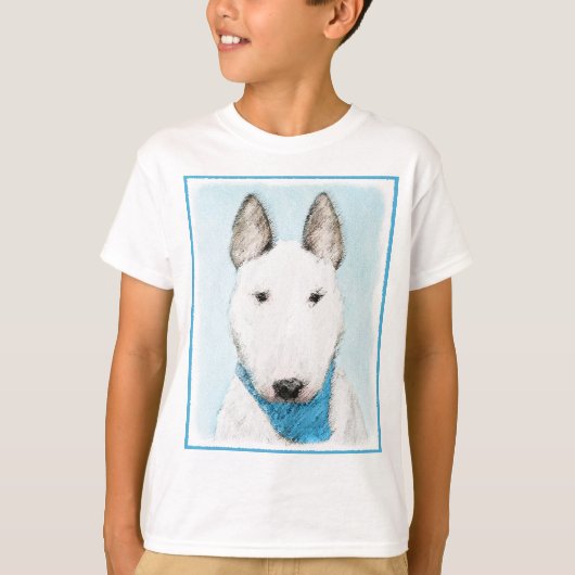 Bull Terrier Painting - Cute Original Dog Art T-shirt (Voorkant)