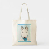 Bull Terrier Painting - Cute Original Dog Art Tote Bag (Achterkant)
