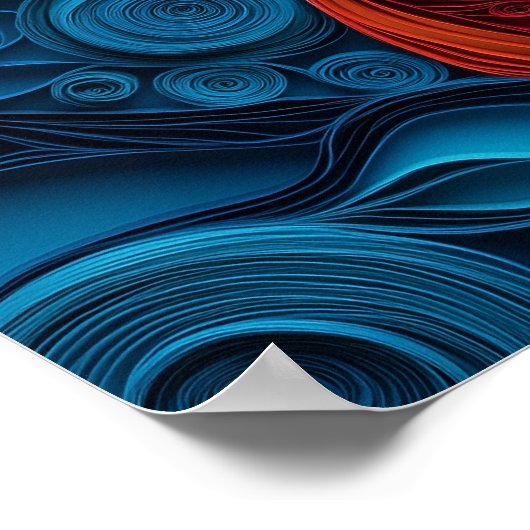 Bull Terrier Paper Quilling Art Dog Portret Poster (Hoek)