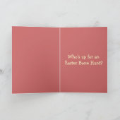 Bull Terrier - Pasen Bone Hunt, iemand? Feestdagen Kaart (Binnen)