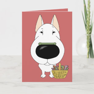 Bull Terrier - Pasen Bone Hunt, iemand? Feestdagen Kaart
