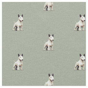Bull terrier patroon stof