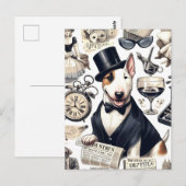 Bull Terrier Pattern Briefkaart (Voorkant / Achterkant)