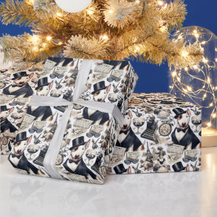 Bull Terrier Pattern Cadeaupapier