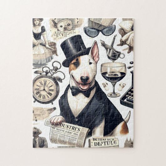 Bull Terrier Pattern Legpuzzel (Verticaal)