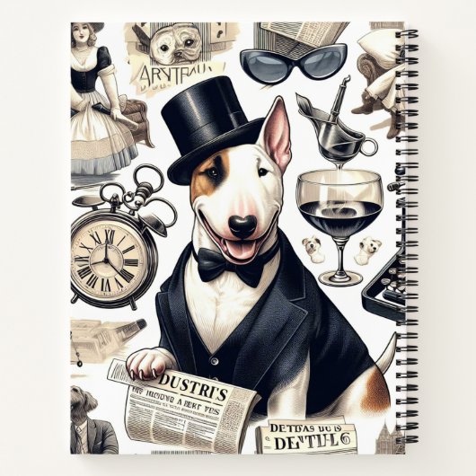  Bull Terrier Pattern Notitieboek (Achterkant)