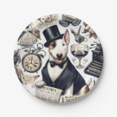  Bull Terrier Pattern Papieren Bordje (Voorkant)