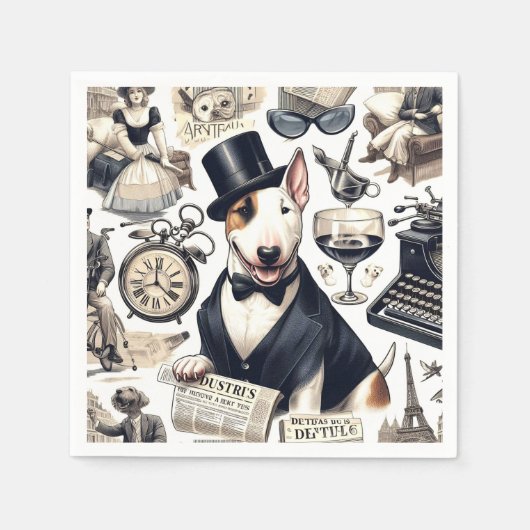 Bull Terrier Pattern Servet (Voorkant)