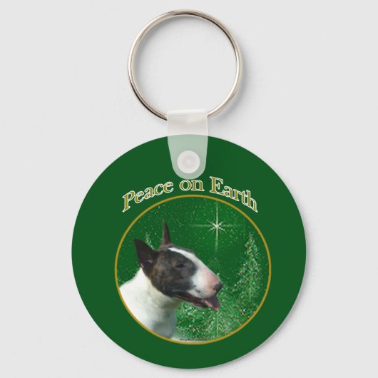 Bull Terrier Peace Sleutelhanger (Voorkant)
