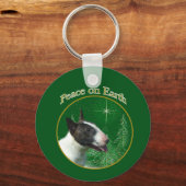 Bull Terrier Peace Sleutelhanger (Voorkant)