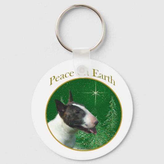 Bull Terrier Peace Sleutelhanger (Voorkant)