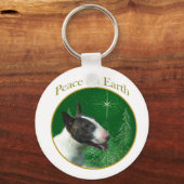 Bull Terrier Peace Sleutelhanger (Voorkant)