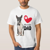 Bull Terrier Personalized Dad T-shirt (Voorkant)