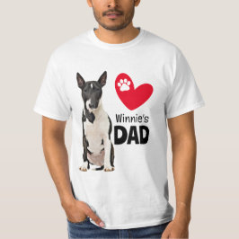 Bull Terrier Personalized Dad T-shirt
