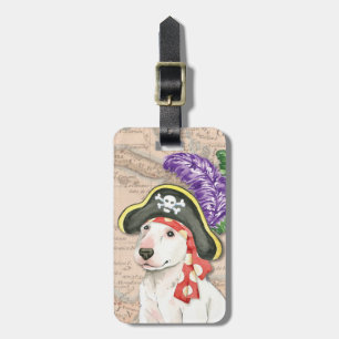 Bull Terrier Pirate Bagagelabel