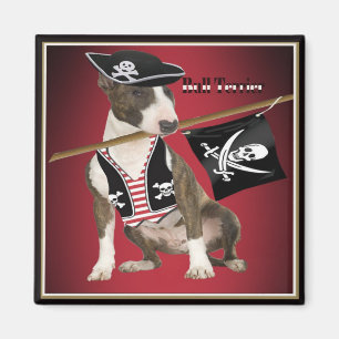 Bull Terrier Pirate Gifts Magneet