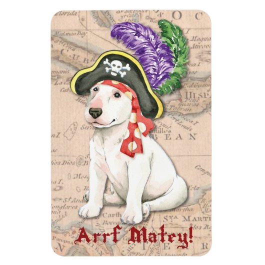 Bull Terrier Pirate Magneet (Verticaal)