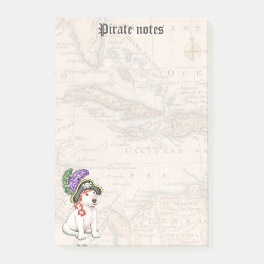Bull Terrier Pirate Post-it® Notes (Voorkant)