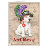 Bull Terrier Pirate Wenskaart (Voorkant)