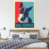 Bull Terrier Political Parody Canvas Afdruk (Insitu (Slaapkamer))