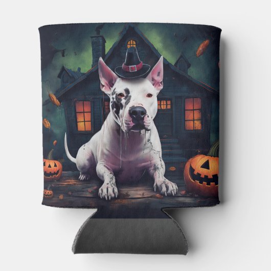 Bull Terrier pompoenen Halloween eng Blikjeskoeler (Achterkant)